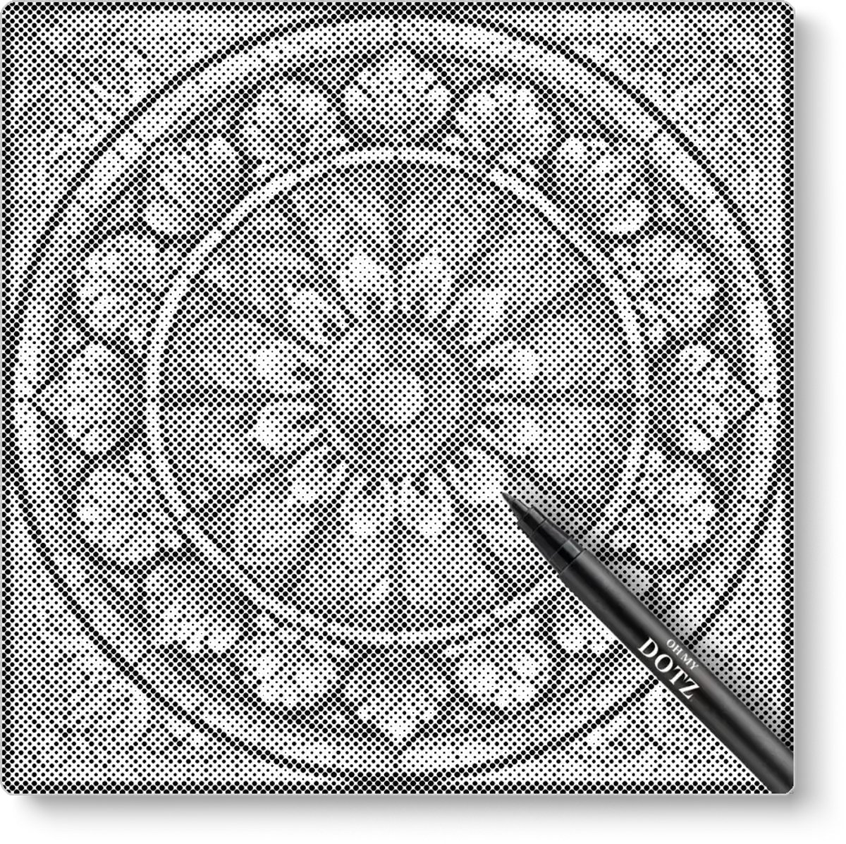Mandala 14 | Stippelschilderij | 50x50cm  Meest gekozen | Dot painting | Oh My Dotz | Dots stippen | Diamond painting & Schilderen op nummer alternatief | Sinterklaas | Kerst